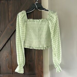Japna Gingham crop top
